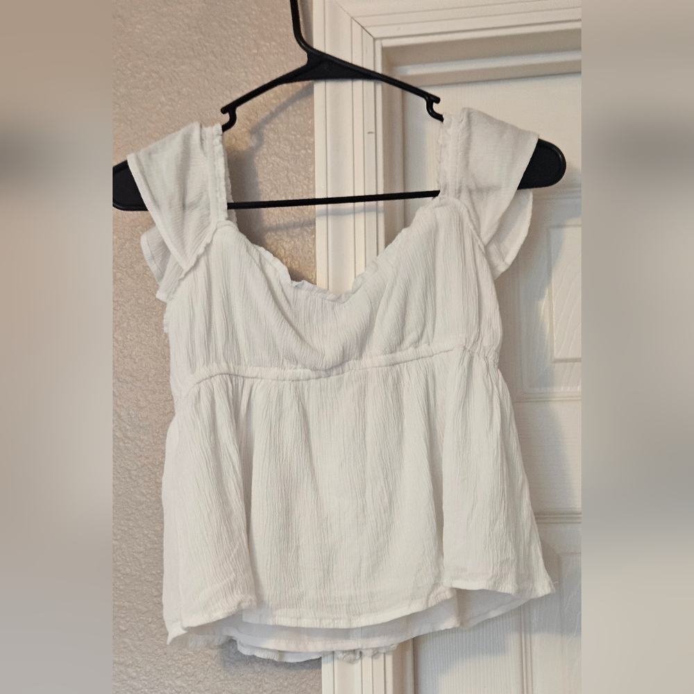Hollister White Women's Blouse